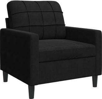 vidaXL Poltrona Nero 60 Cm Velluto - Vidaxl