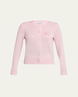 Burberry Ravella Crochet EKD Crewneck Cardigan