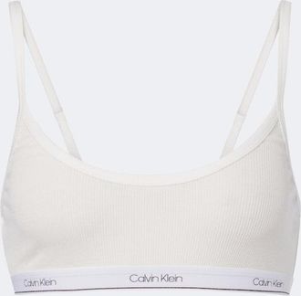 Calvin Klein Sienna ribbed-knit cotton-blend bralette