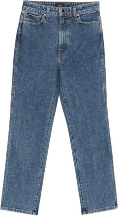 Khaite Abigail Straight-leg Jeans - Dames - Regular Fit Jeans - Blauw - W27 - Katoen - Jeans
