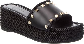 Valentino Rockstud 60 Leather Platform Sandal