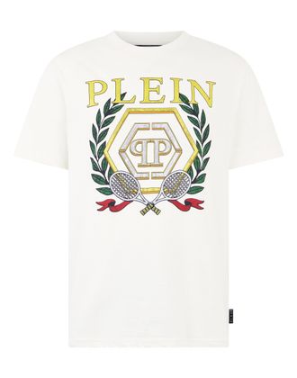 Philipp Plein Round Neck T-Shirt Tennis Crest