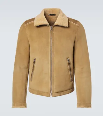 Tom Ford Shearling-trimmed leather jacket