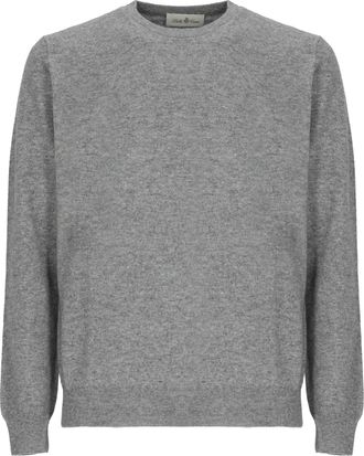 Della Ciana Grey Wool-Blend Crew Neck Sweater
