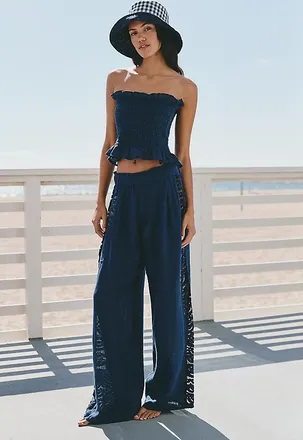 PQ Swim Jace Lace Wide-Leg Pants