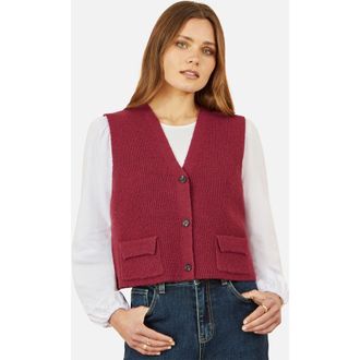 Yumi Knitted Pullover Waistcoat in Burgundy at Nordstrom, Size X-Small