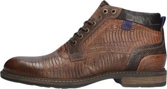 Australian Footware Bruine Snakeprint Veterboots Montenero - Heren - Veterlaarzen - Bruin - 43 EU - Leer - Schoenen