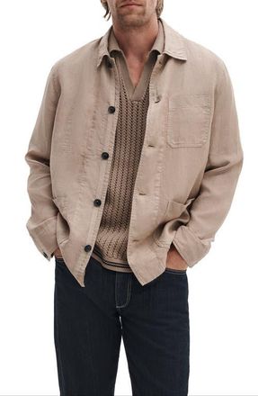 Rag & Bone Evan Linen Chore Jacket in Wolf Grey at Nordstrom, Size Xx-Large