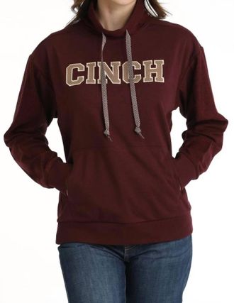 Cinch Womens Logo Hooded Sweatshirt In Purple