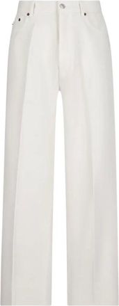Celine Wide Trousers, male, White, Size: W34 Boyfriend Jeans 001