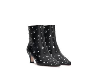 Jessica Simpson Viviana Kitten Heel Studded Bootie Womens Boots Black : 7.5 M, Leather