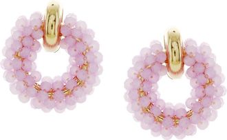 Olivia Welles Isadora Wreath Earrings in Gold /Purple at Nordstrom Rack