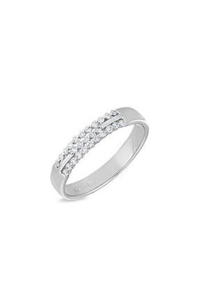 Bony Levy Liora Three Row Diamond Band Ring in 18K White Gold at Nordstrom Rack, Size 6.5