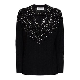Ermanno Scervino Dames, Truien, Zwart, Maat: M