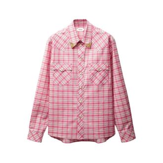 Versace Casual Shirts, male, Pink, Size: L Shirt Versace