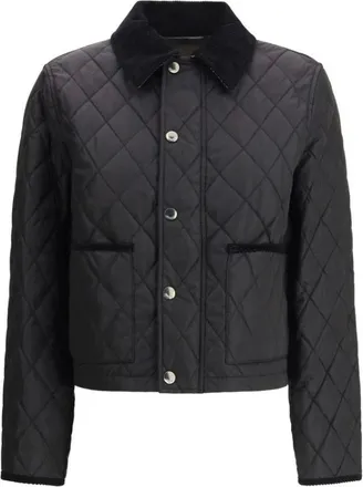 Burberry Quilted Jacket with Corduroy Collar