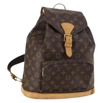 Louis Vuitton Pre-owned Backpacks, female, Brown, Size: ONE SIZE Pre-owned Canvas Backpack