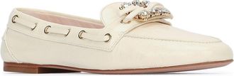 Roger Vivier Womens Strass Loafer Beige Leather