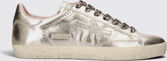 Premiata Stevend Calfskin Sneakers with Contrasting Details and Logo