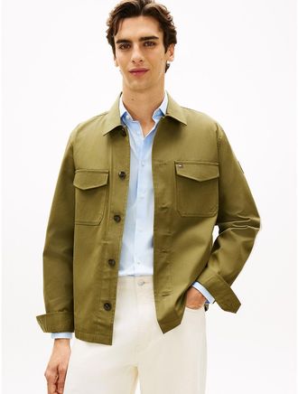 Tommy Hilfiger Mens Twill Shirt Jacket - Green - XL