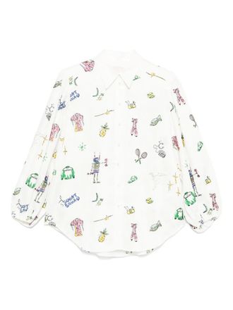 Alemais long sleeve shirt - Neutrals