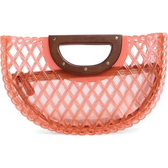 Dolce Vita Solandra Jelly Clutch in Coral at Nordstrom