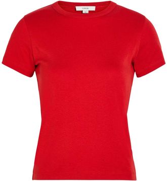 Vince Shrunken 90s Cotton and Modal-blend T-shirt - Red - S (UK8-10 / S)