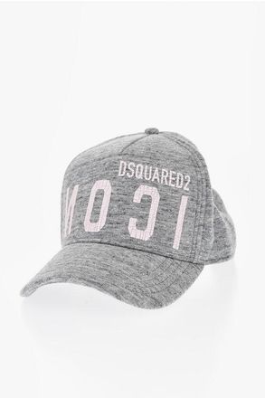 Dsquared2 ICON Solid-Color Baseball Cap with Cracked Print size One Size