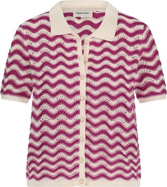 Fab By Fabienne Chapot Caro Crochet Cardigan - Dames - Vesten - Roze - M - Katoen - Truien & Vesten