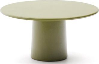 K Home Premium In-/Outdoor Couchtisch Albanello ø 85 cm, Zement Grün glänzend