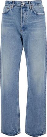 A Gold E Bleached Straight Jeans - Dames - Regular Fit Jeans - Blauw - W27 - Katoen - Jeans
