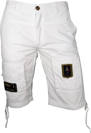 Aeronautica Iconische Bermuda Anti-G in Gabardine - Heren - Korte Broeken - Wit - M - Katoen - Korte Broeken