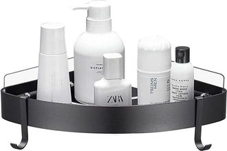 OEM Estante De Ducha De Esquina Negro, Almacenamiento De Ba&ntilde;o, Almacenamiento De Ducha Triangular, Sin Perforaciones, Doble Capa