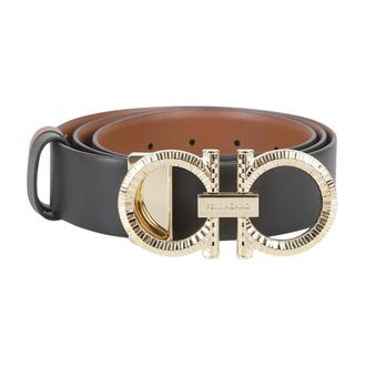 Ferragamo Dames, Accessoires, Zwart, Maat: 100 CM Leer