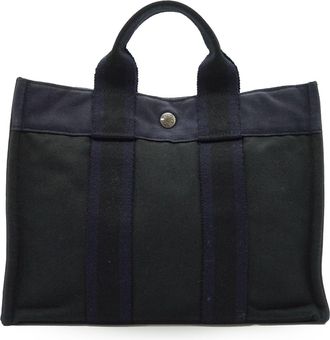 Herm&egrave;s Hermes Vintage stoffen handtas Fourre-Tout