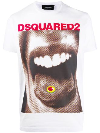 Dsquared2 T-shirt stampata - Bianco