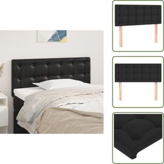 vidaXL The Living Store Testiera Nero 90x5x78/88 cm in Similpelle - Testiera in similpelle