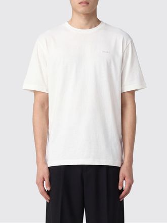 Tatras T-shirt girocollo in cotone con logo a contrasto e spalle scese