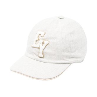 Eleventy Berretto con logo - Heren - Petten - Grijs - L - Katoen - Accessoires