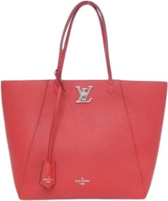 Louis Vuitton Pre-owned Lockme Cabas Tote - Dames - Vintage Shopper - Rood - ONE Size - Leer - Vintage