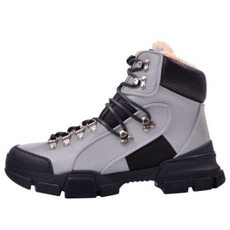 Gucci Flashtrek High-top With Wool Silver Black 548761-9Y040-8169