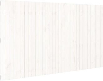 vidaXL Cabecero De Cama De Pared Madera Maciza Pino Blanco 204x3x110cm Vidaxl