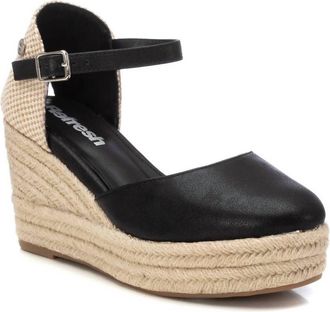 Xti Womens 17278201 Refresh Espadrille-Style Wedge Shoe In Black