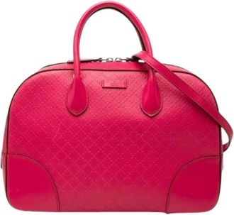 Gucci Pre-owned Bright Satchel - Dames - Vintage Handtas - Roze - ONE Size - Leer - Vintage