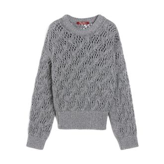 Max Mara Pilade Knit - Dames - Ronde hals truien - Grijs - M - Truien & Vesten