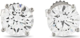 Luxury Bazaar 14K White Gold 4.0ct Lab Grown Diamond Stud Earrings LG04 091125