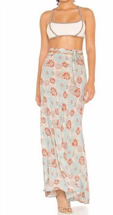 Free People Thats A Wrap Printed Maxi Dress In Sky Combo