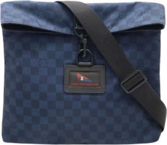 Louis Vuitton Pre-owned Cross Body Bags, male, Blue, Size: ONE SIZE Pre-owned Nylon Cross Body Bag