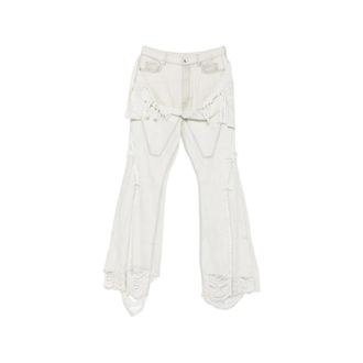 Rick Owens Wide Trousers, male, White, Size: W34 Jeans Rick Owens Drkshdw