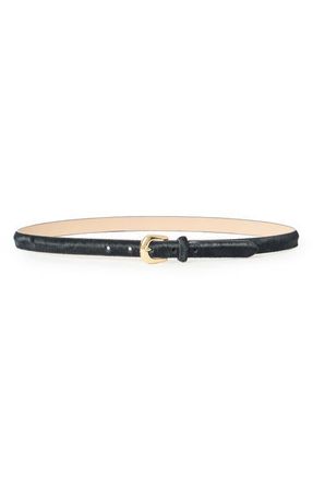 B-Low The Belt Kennedy Mini Genuine Calf Hair Belt in Black Gold at Nordstrom, Size X-Small